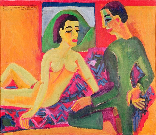 Couple by Ernst Ludwig Kirchner, 1923